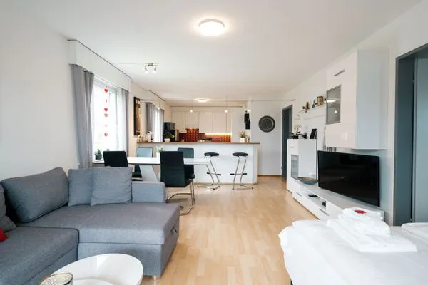 Living room  Apartment Panoramablick