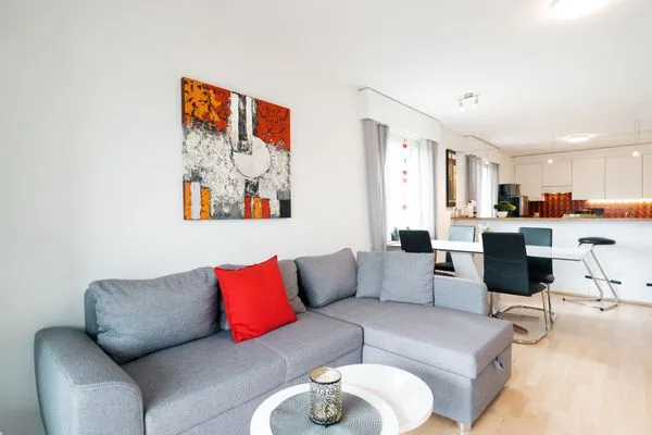 Living room  Apartment Panoramablick