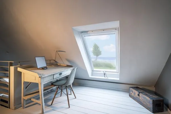 Arbeitsplatz in der Galerie mit Meerblick  Haifischsieben