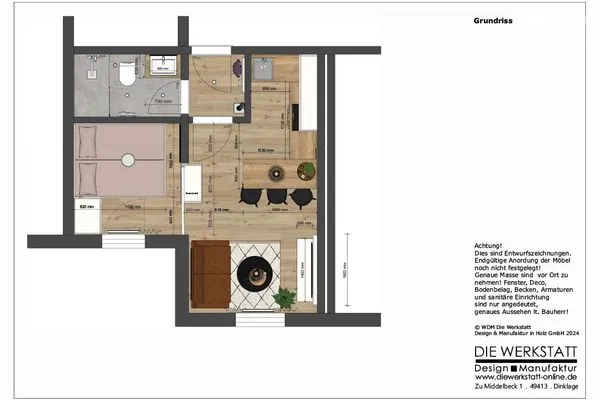 Grundriss Haus am Dorfbrunnen Ferienwohnung Strandfloh