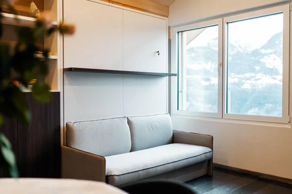 Living room  Chalet Lehni mit separatem Apartment