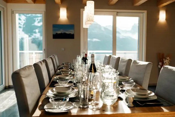 Living room  Chalet Lehni mit separatem Apartment