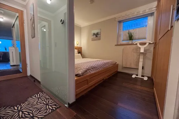 Bett ist nur von Vorne zugänglich Ferienwohnung Brandenburgerstr. 11 - Dühne16 mit kleinem Meerblick