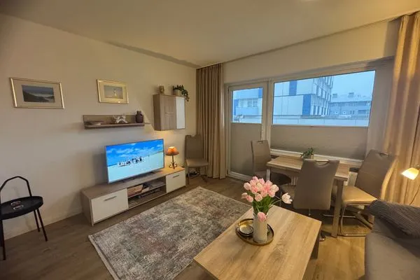 Wohnzimmer Ferienwohnung im Haus Nordland App 25(Hund)