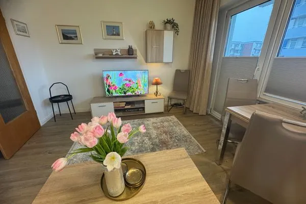 Wohnzimmer Ferienwohnung im Haus Nordland App 25(Hund)