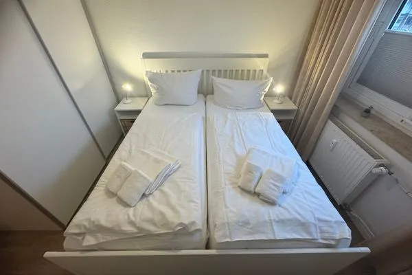 Schlafzimmer Ferienwohnung im Haus Nordland App 25(Hund)