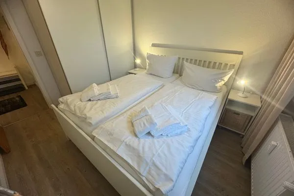 Schlafzimmer Ferienwohnung im Haus Nordland App 25(Hund)
