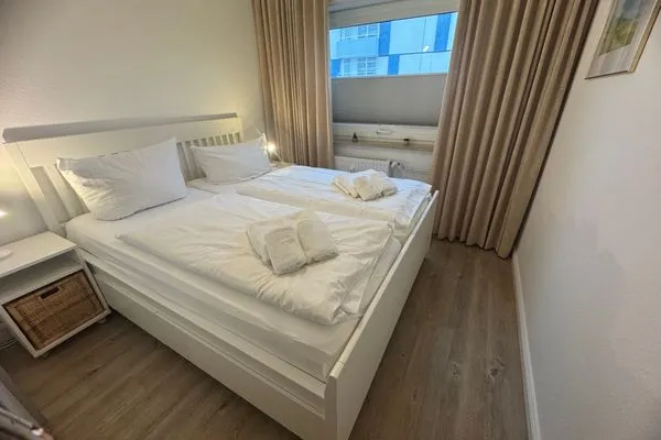 Schlafzimmer Ferienwohnung im Haus Nordland App 25(Hund)