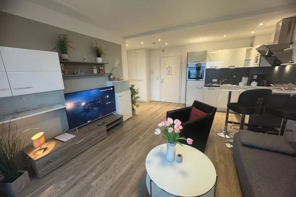 Wohnzimmer Ferienwohnung im Haus Nordland App 97