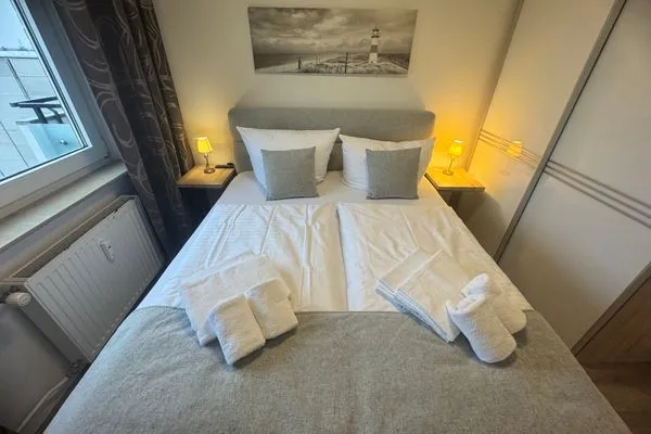 Schlafzimmer Ferienwohnung im Haus Nordland App 97