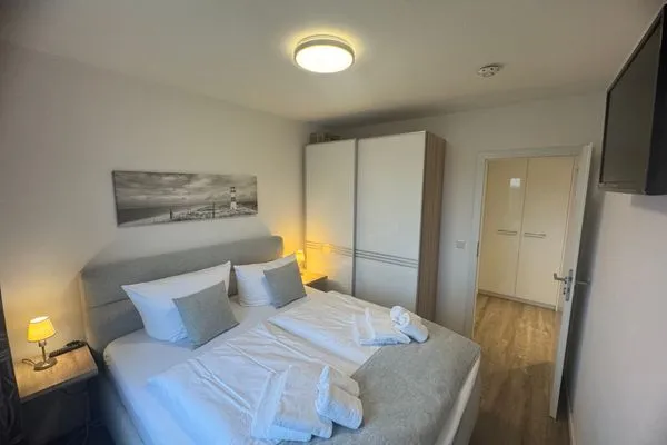 Schlafzimmer Ferienwohnung im Haus Nordland App 97