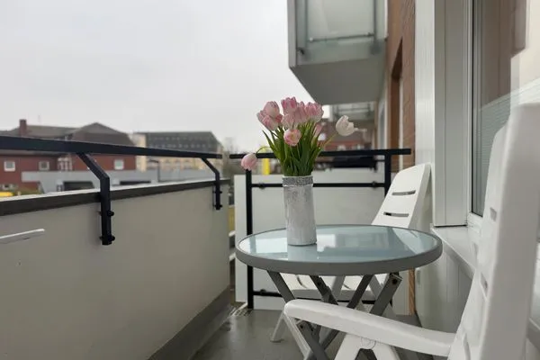 Balkon in Richtung Süden Ferienwohnung im Haus Nordland App 22