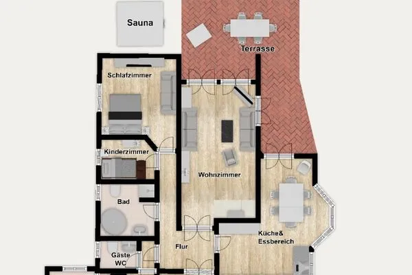 Grundriss Landhaus Leni Ferienwohnung Leni