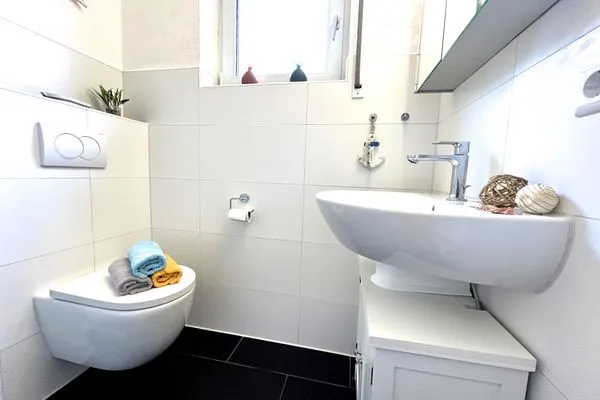 Badezimmer  Ferienwohnung Ankerplatz