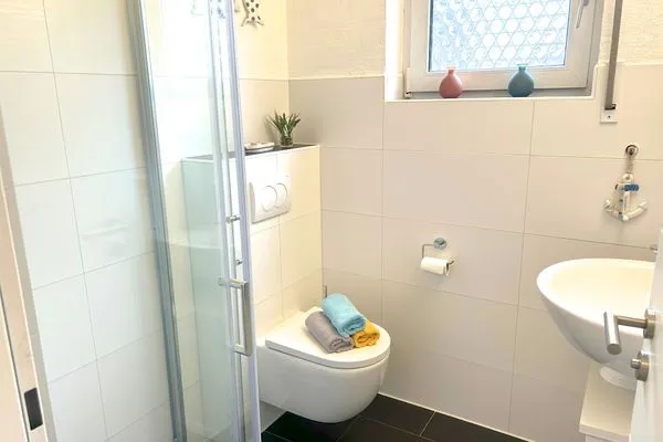 Badezimmer  Ferienwohnung Ankerplatz