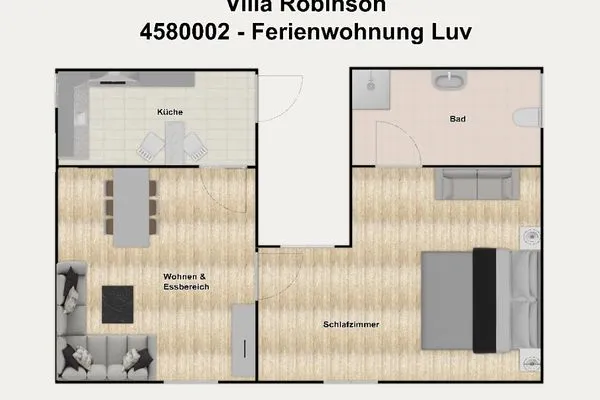 Grundriss Villa Robinson Ferienwohnung Luv