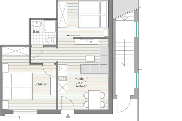 Grundriss Seaside Ferienwohnung 3