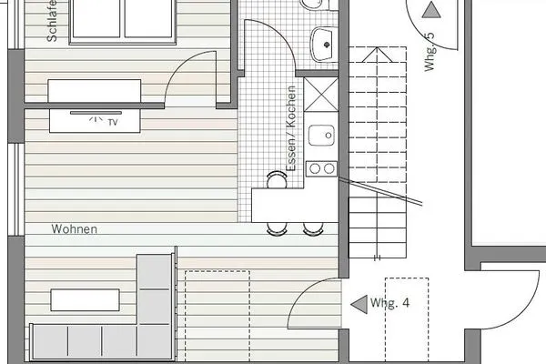 Grundriss Seaside Ferienwohnung 4