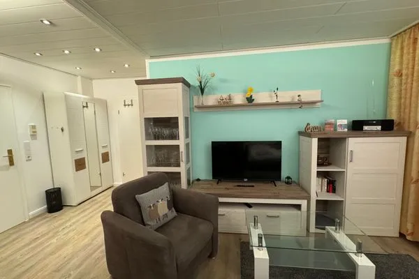 Wohnzimmer Ferienwohnung im Haus Nordland App 76 (Hund)