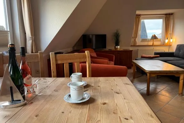 Wohnzimmer Ferienwohnung im DikWai Fewo A in Rantum
