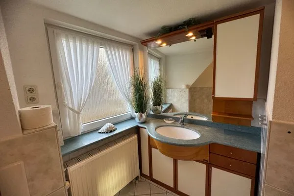 Badezimmer Ferienwohnung im DikWai Fewo A in Rantum