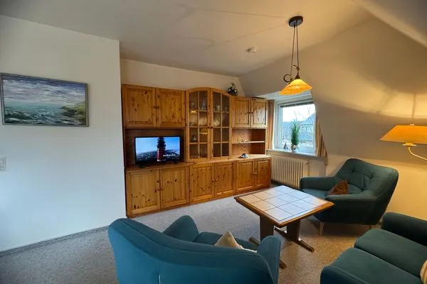 Wohnzimmer Ferienwohnung im DikWai Fewo B in Rantum