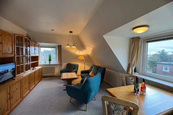 Wohnzimmer Ferienwohnung im DikWai Fewo B in Rantum