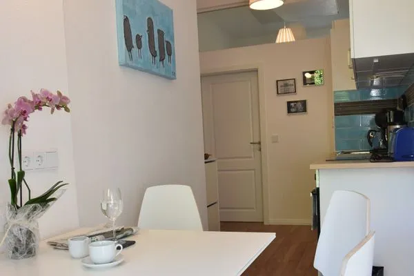 Küche / Küchenzeile  Romantische Wohnung Gleis 1 im historischen Bahnhof mit Terrasse