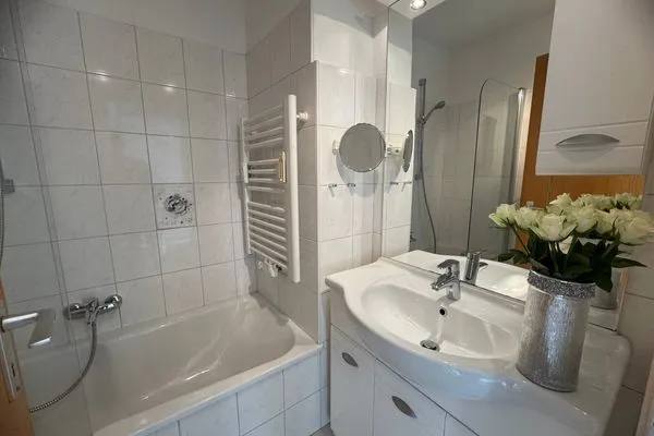 Badezimmer Ferienwohnung im Haus Nordland App 74 (Hund)