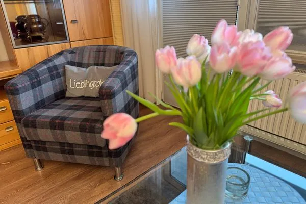 Wohnzimmer Ferienwohnung im Haus Nordland App51(Hund)