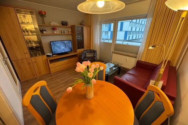 Wohnzimmer Ferienwohnung im Haus Nordland App51(Hund)