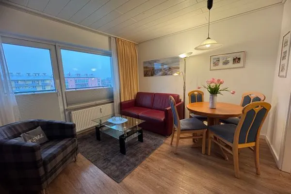 Wohnzimmer Ferienwohnung im Haus Nordland App51(Hund)