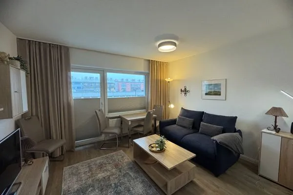 Wohnzimmer Ferienwohnung im Haus Nordland App 25(Hund)