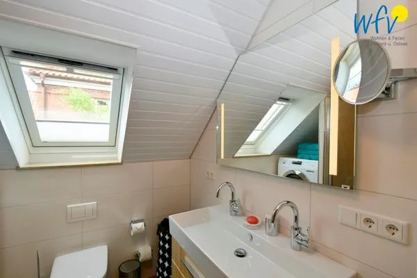 Badezimmer Haus Inselparadies Ferienwohnung Großer Vogelsand