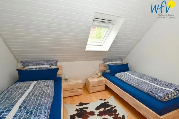 Schlafzimmer Haus Inselparadies Ferienwohnung Großer Vogelsand