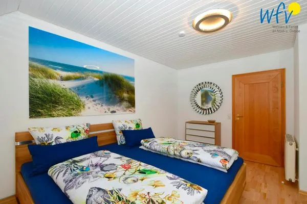 Schlafzimmer Haus Inselparadies Ferienwohnung Großer Vogelsand