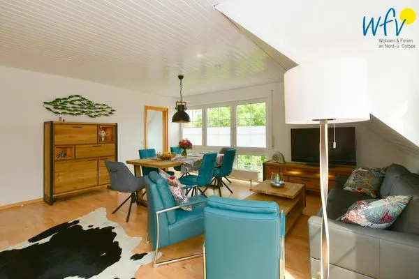 Wohnzimmer Haus Inselparadies Ferienwohnung Großer Vogelsand