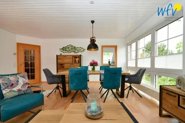 Wohnzimmer Haus Inselparadies Ferienwohnung Großer Vogelsand