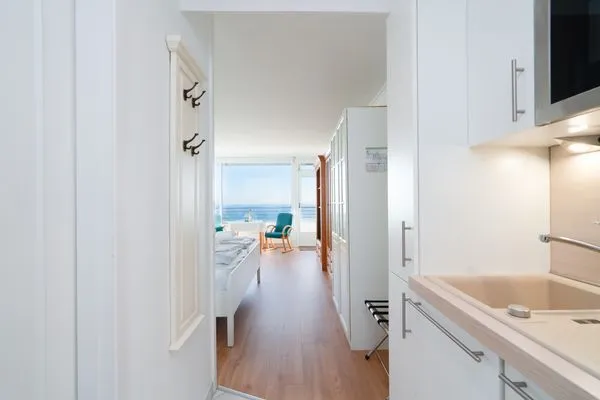 Küche, Geschirrspüler, Aussicht, Meerblick  Ferienwohnung "Meerblick App. 805"