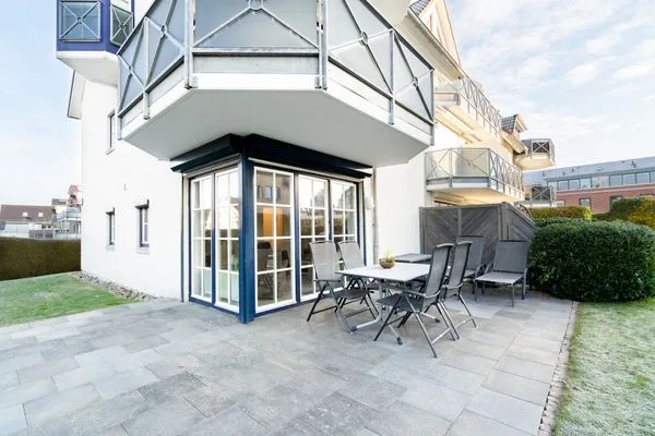 Terrasse  Ferienwohnung "Möwensand"