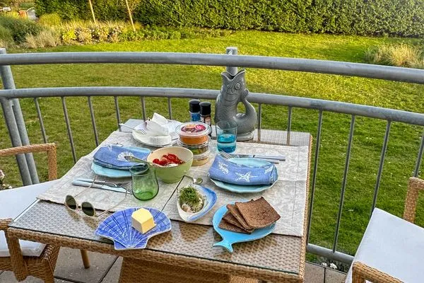 Balkon Haus Ebbe und Flut Ferienwohnung 2