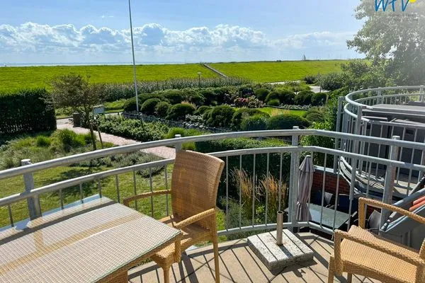 Balkon Haus Ebbe und Flut Ferienwohnung 2