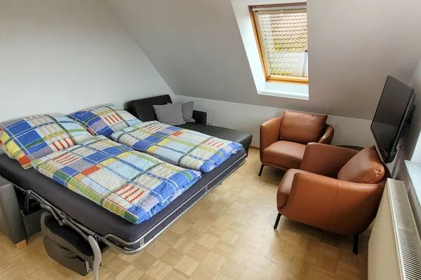 Schlafzimmer Fuhrmannshof Ferienwohnung Amke