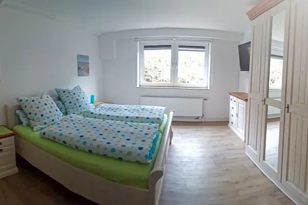 Schlafzimmer Fuhrmannshof Ferienwohnung Frauke