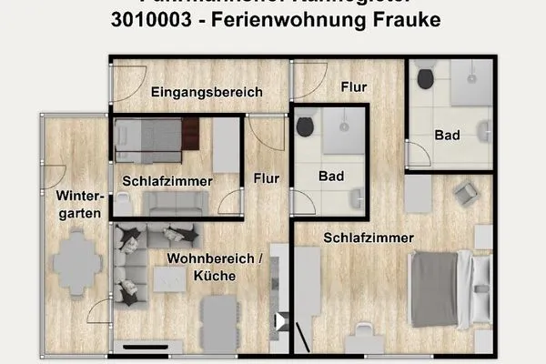 Grundriss Fuhrmannshof Ferienwohnung Frauke