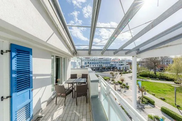 Ferienwohnung Albatros Aparthotel Zingst - Balkonblick  Albatros