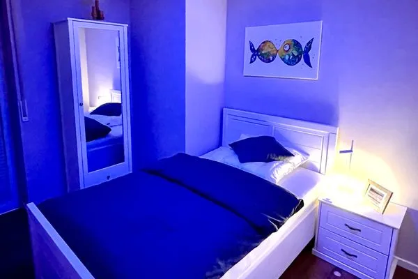 Schlafzimmer mit Einzelbett Parkresidenz am Hafen Wohnung HF 12 - "Luftsnapper´s"