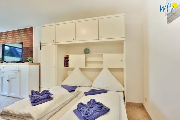 Schlafzimmer Ferienhaus Nikolausstraße 3B Ferienwohnung ,,Inseltraum''