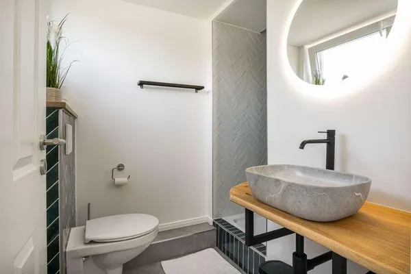 Badezimmer  Ferienwohnung Meer in Sicht Eckernförde