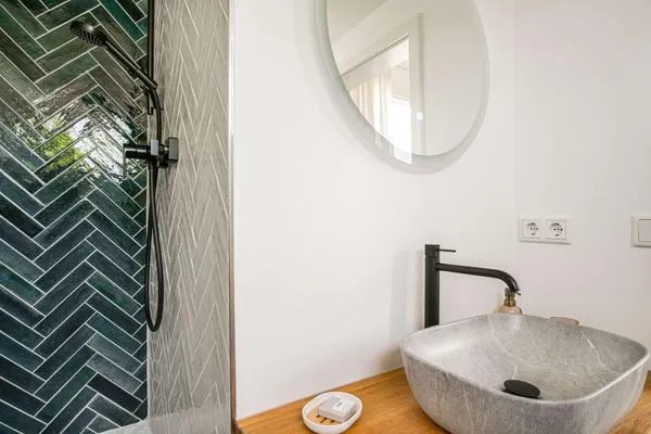 Badezimmer  Ferienwohnung Meer in Sicht Eckernförde